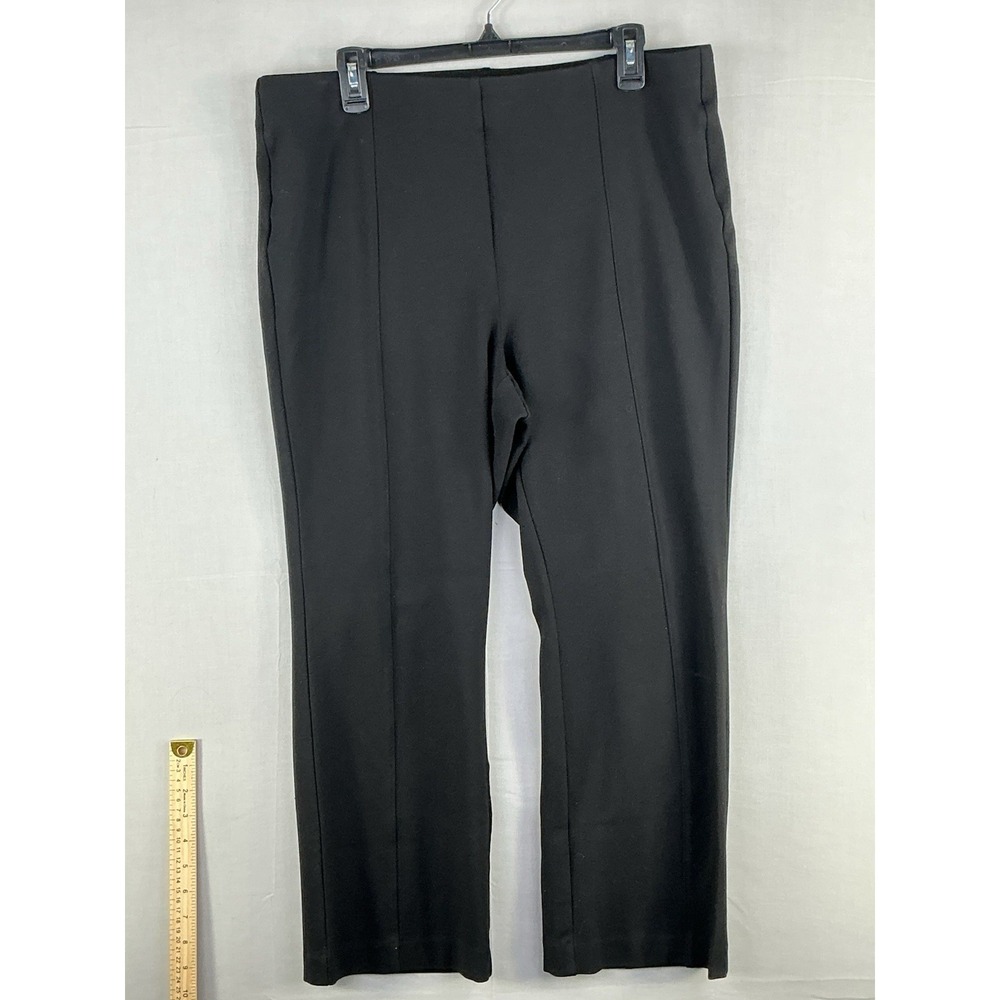 Rafaella Women's Black Dress Pants XL Pull-On Straight Leg Career